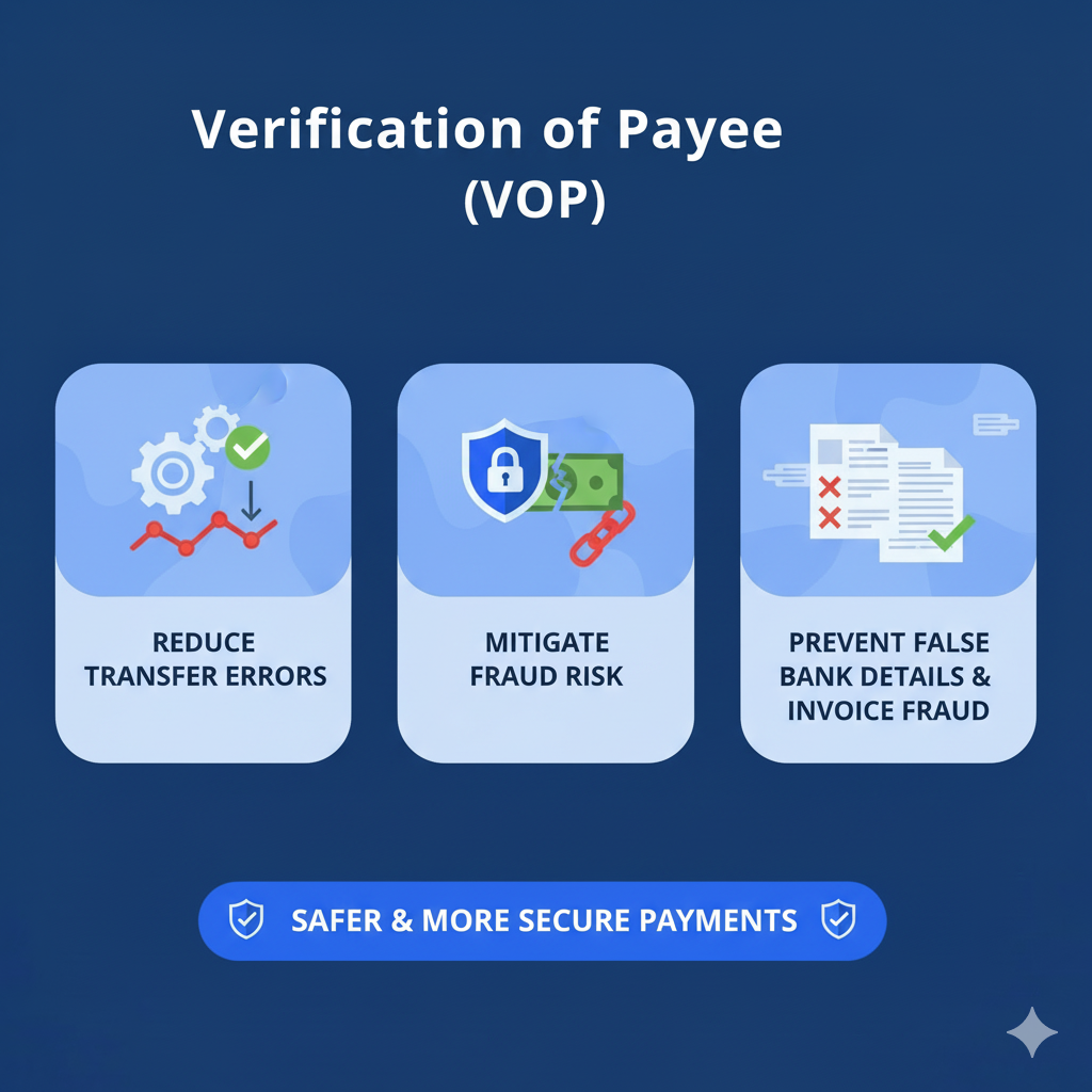 Verification of Payee eliminate the fraud